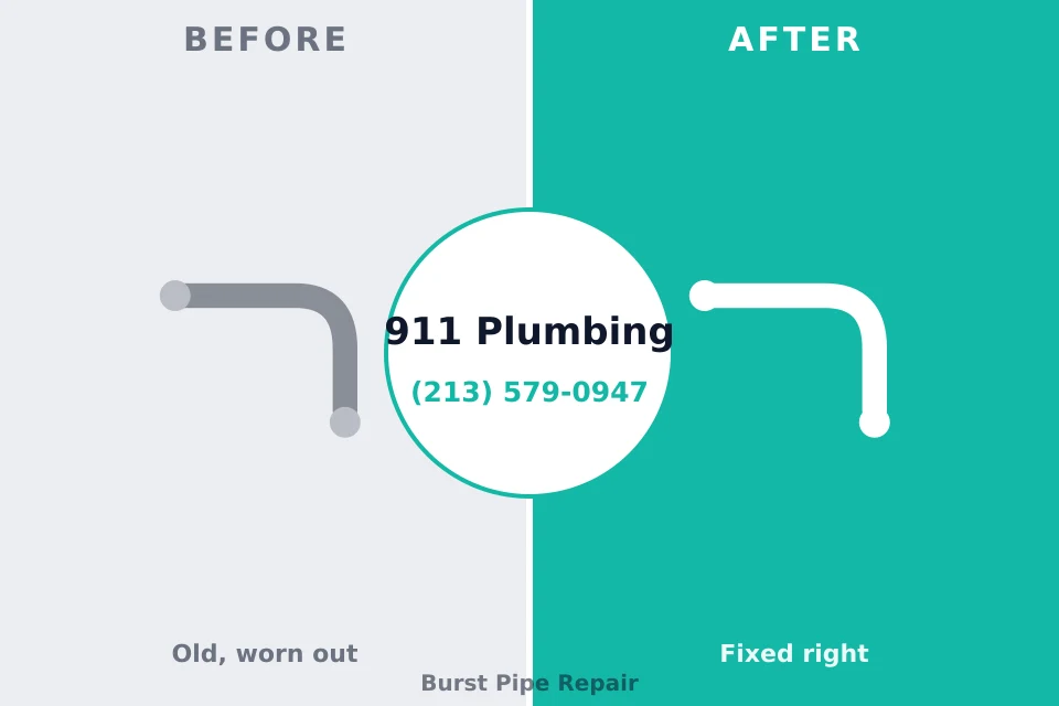 Before and after: plumbing repair North Bend, NE